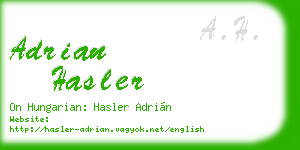 adrian hasler business card